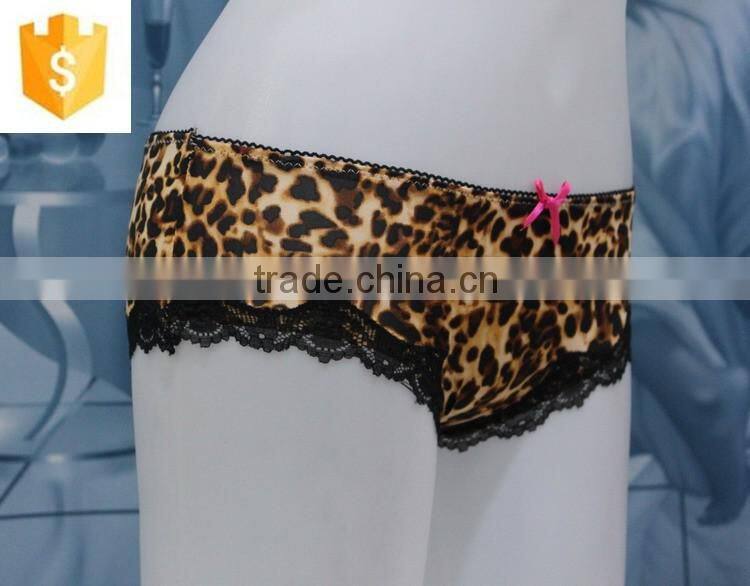 Fashion High Quality Wholesale Hot Sell Sexy Leopard Print Lace Sexy Lady Panty