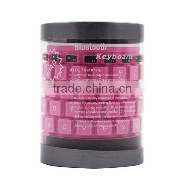 For Apple SAMSUNG Wireless Bluetooth Keyboard Desktop Notebook Portable Waterproof Silica Soft Folding Keyboard