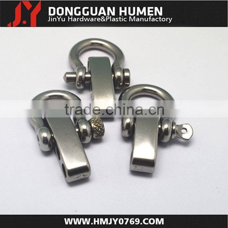 Flat head screw bow shackles stainless steel shackle clips with high quality