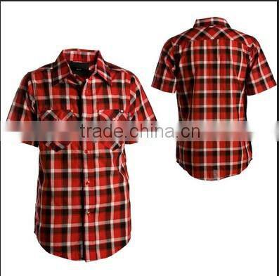 boy's short sleeve yarn dye shirt checked