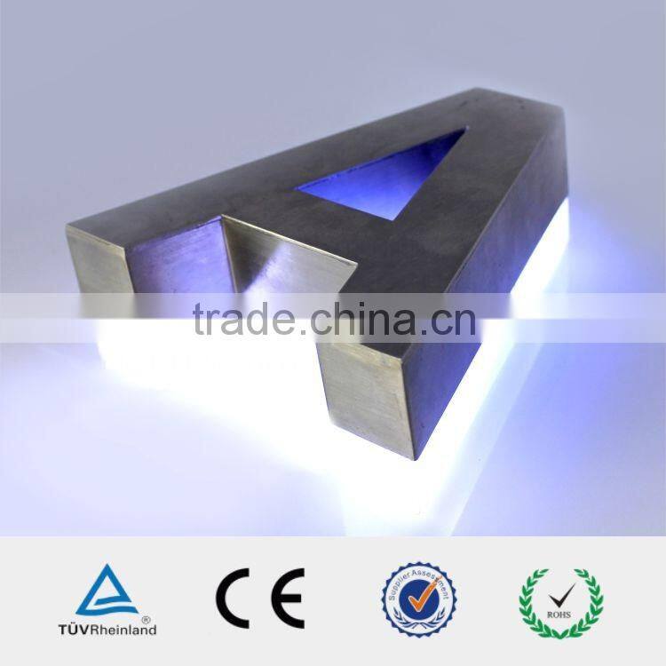 Metal outdoor sign up 3d Led Backlit Sign with cheap price