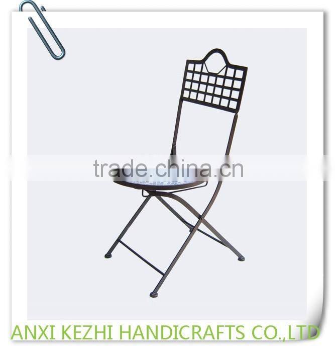 LC-89342 Metal Mosaic Seat Outdoor Garden Folding Chair