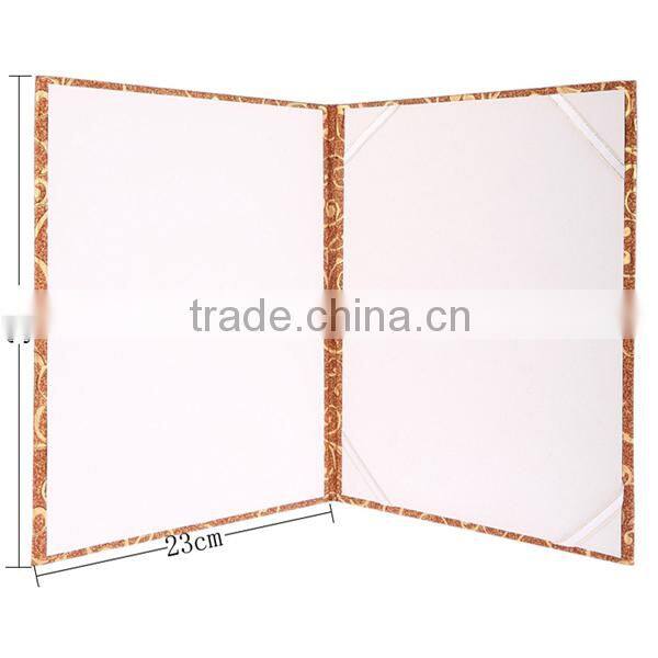 2015 New Trendy Luxury Wholesale Certificate Holder, A4 Certificate Folder, Paper Certificate Holder