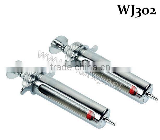 vet and animal using copper metal Automatic Syringe