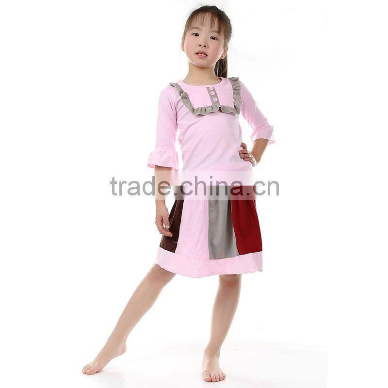 Wholesale boutique sweet girls solid candy color cotton clothes outfit