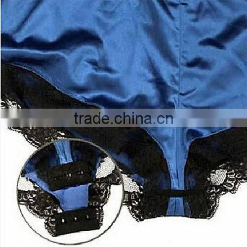 New Sexy Satin Lace Robe Sleepwear Lingerie Nightdress G-string Pajamas Women