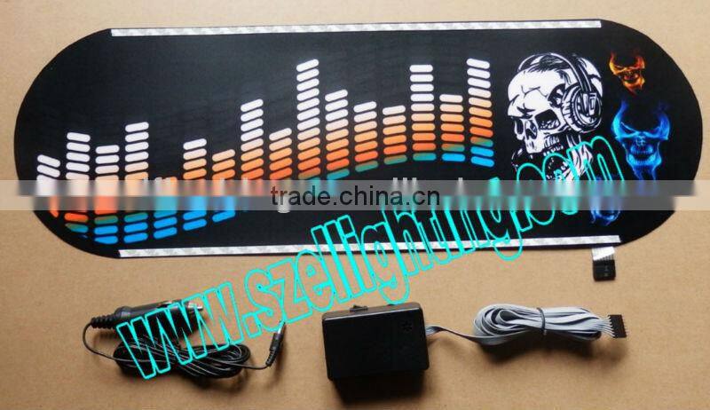 customized logo printed el car sticker,equalizer el car sticker
