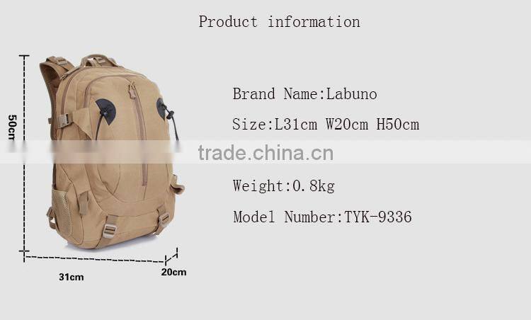 2016 Large capacity camouflage military backpack for outdoor activities