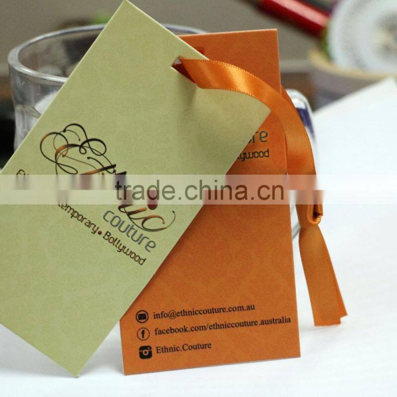 High end garment label printed kraft paper hangtags