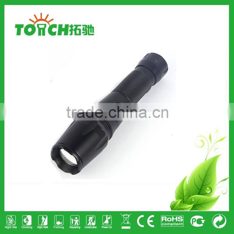 T6 super bright LED flashlight zoomable LED flashlight CE EMC ROHS FCC