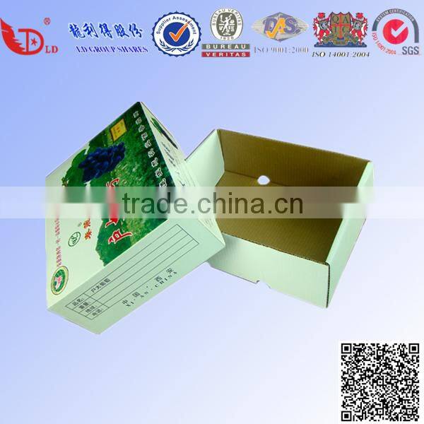 corrugated carton box for fresh fruit and vegetable packaging