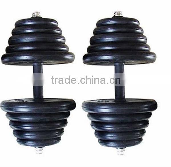 2015 hot sale deluxe rubber wholesale dumbbell for sale