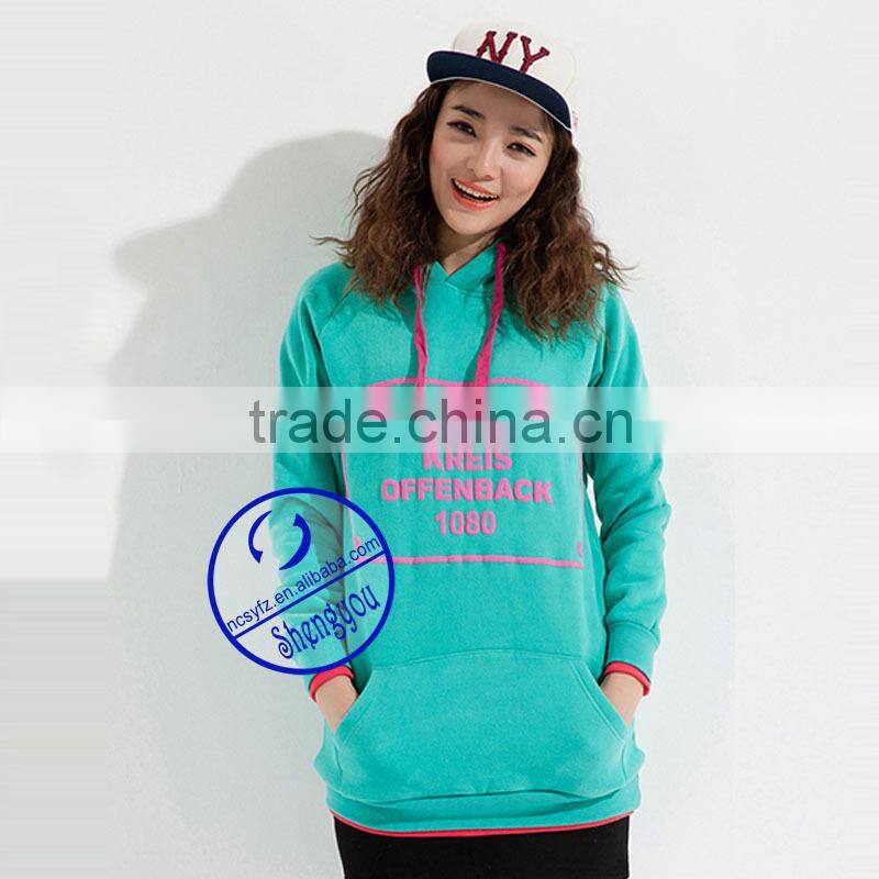2015 Cheap Womens Printed Custom Pullover Hoody for OEM Service