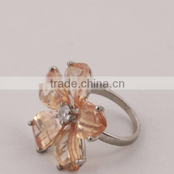 Flower shape ring silver 925 jewelry hot sale fashion design ring for girl