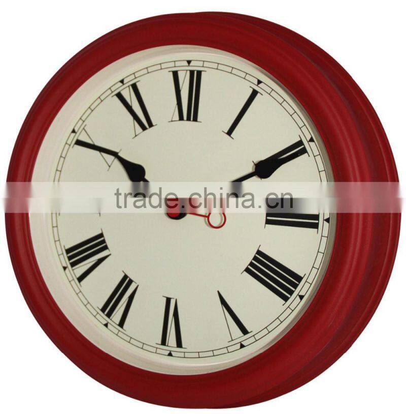 12 inches retro metal gold decorative wall mounted diamond clock