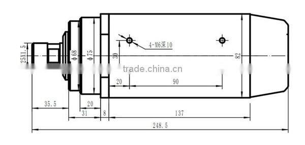Hot selling GDZ93x82-1.5(220V) Toauto 18000rpm cnc spindle motor 1.5kw
