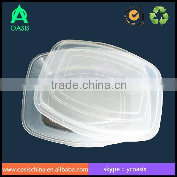 Food grade pp material disposable plastic food container 3600ml
