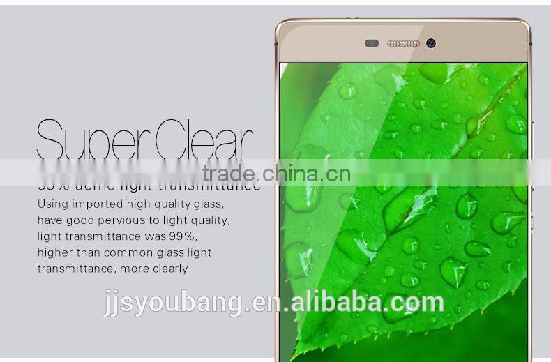 Wholesale Ultra smooth 0.33mm thickness anti impact anti-shock smart phone tempered glass screen protector for Huawei P8