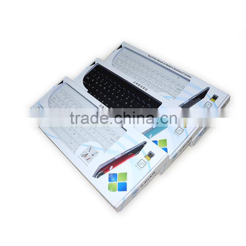 DPI adjustable 1600 wireless flexible Keyboard and pen Mouse Combo for Mac/Linux and Windows PC/computer