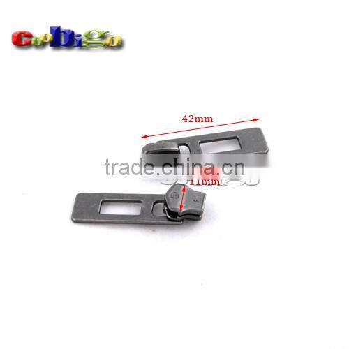 42*11mm 5# Auto Lock Zipper Slider Zinc Alloy Black Nickel For Metal Zippers #FLQ150-B