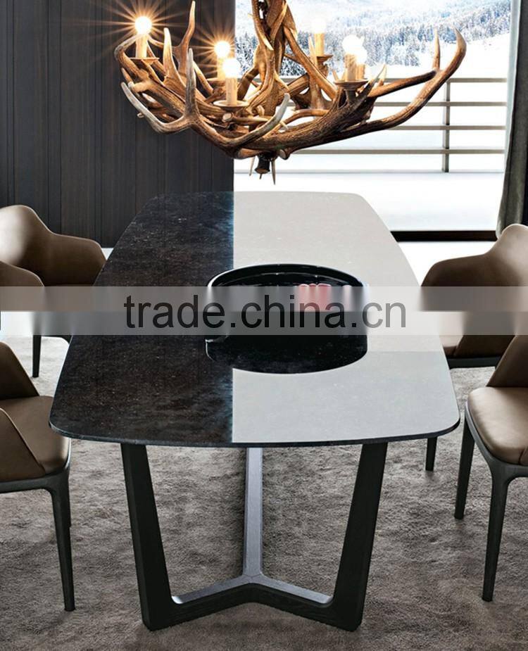 HANM hot sale dinning room table,Modern Designs marble top dining table