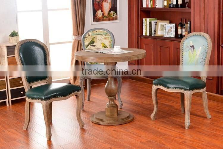 Hot sell Classic Retro European style solid wood Dining chair Y297