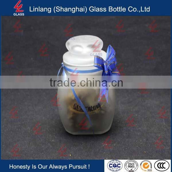 Long Exported Custom Made Glass Cookies Storage Jar