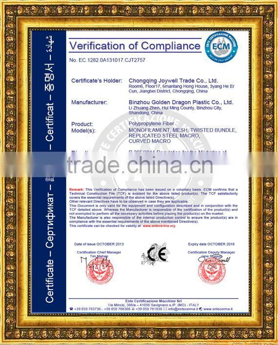 Bridge Deck Construction Wear Resistant PP Synthetic Fibermesh for Concrete Reinforcing