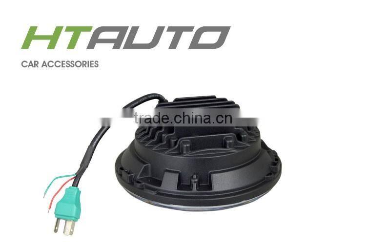 HTAUTO 60W 10V-30V LED Headlight Beam Conversion Light Bulb 7 inch Led Headlight