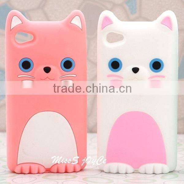 silicone case for iphone 4s/5s,3D mobile phone case approved by FDA