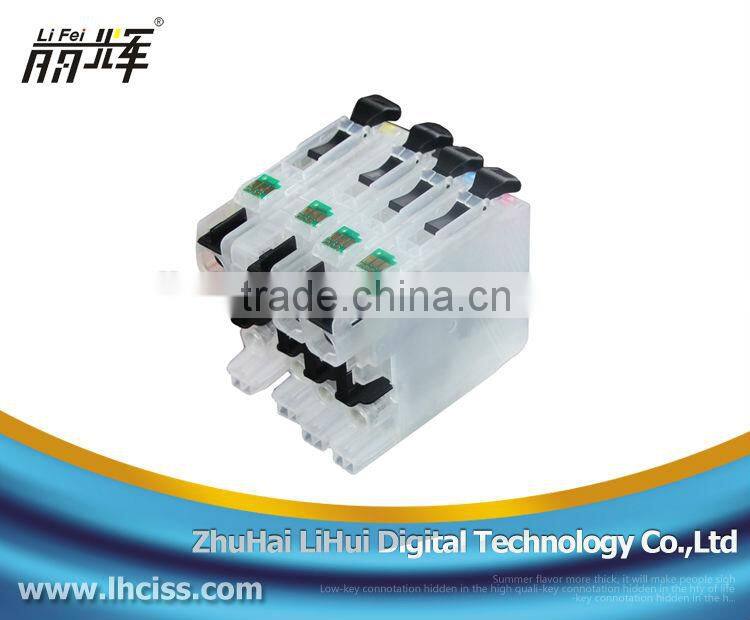 4pcs refillable ink cartridge For Brother LC563 use for Brother MFC-J2310 J2510 3520 J3720 printer with Auto rest chip