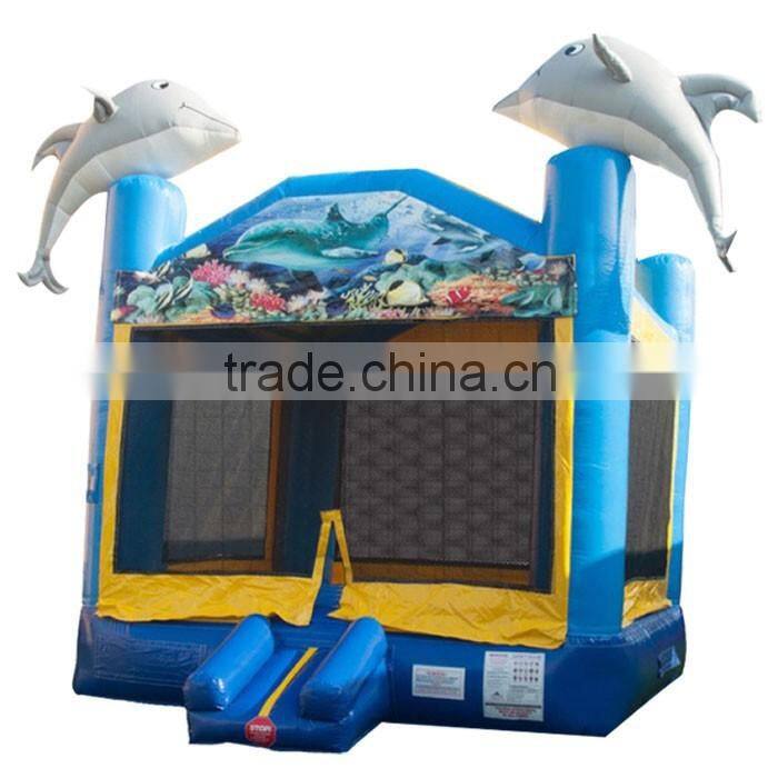 Used Commercial Dolphin Bounce House for Adult or Kids, Inflatable Jumping Castle for Sale