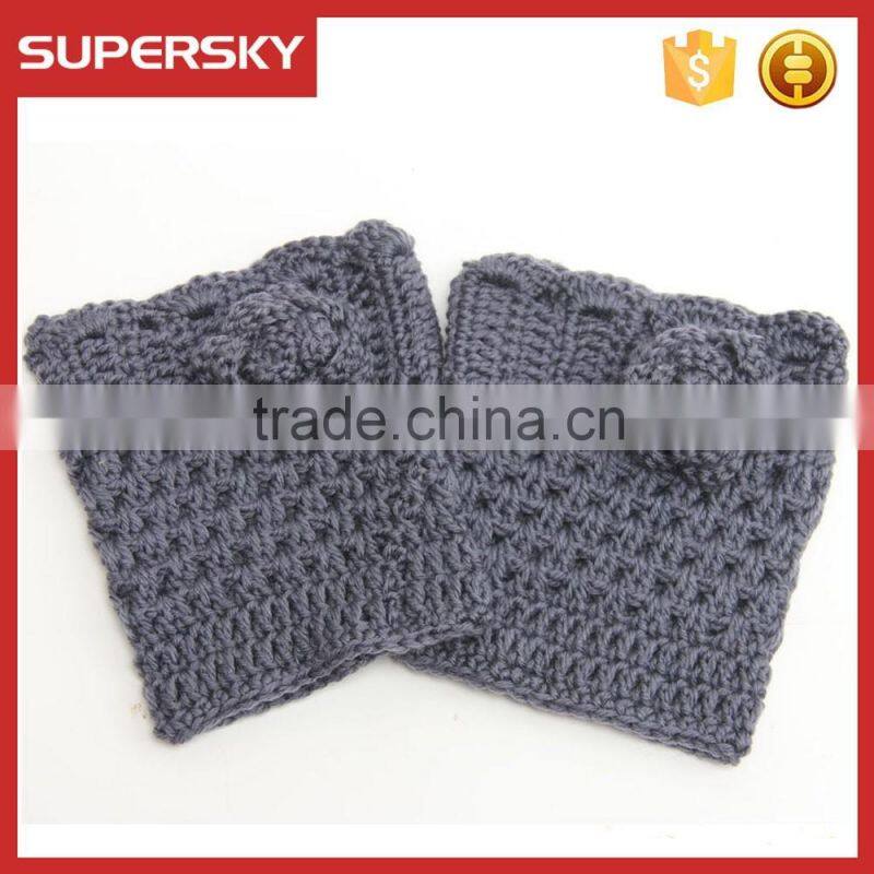 A-1268 Women Boho Crochet Boot Toppers Cuffs Knit Knee Socks Calf Warmers Crochet Boot Cuff Pattern