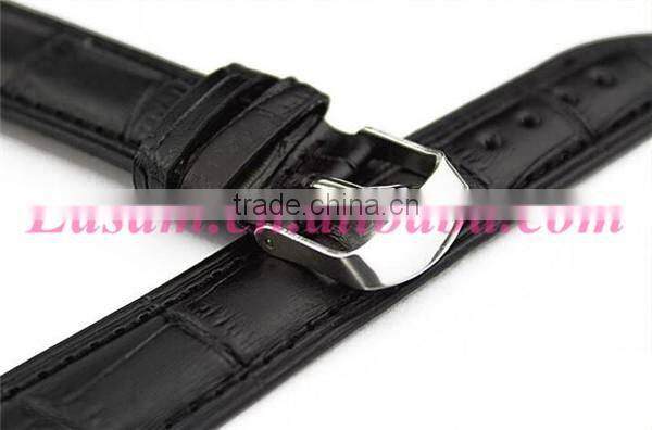 Wholesale quality Genuine leather watch strap,waterproof leather strap watch with buckle