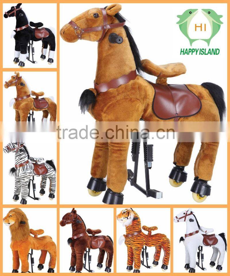 Happy Island CE hot sale factory moving horse toy for kids and adult