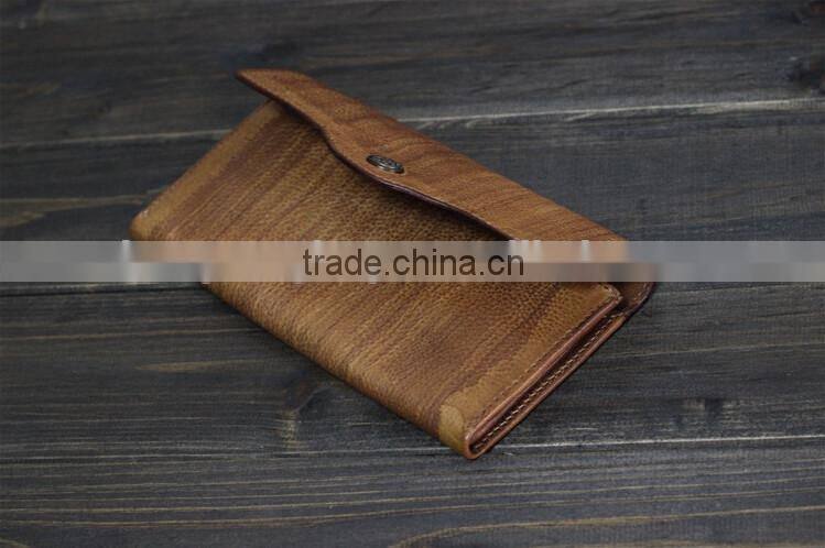 Genuine Cowhide Leather Wallet,Long Casual Wallet