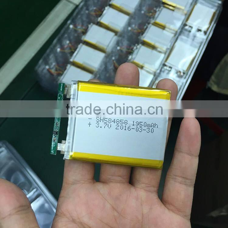 UL approved 3.7v 1950mah rechargeable lithium ion battery,high quality li-ion recharge lithium battery