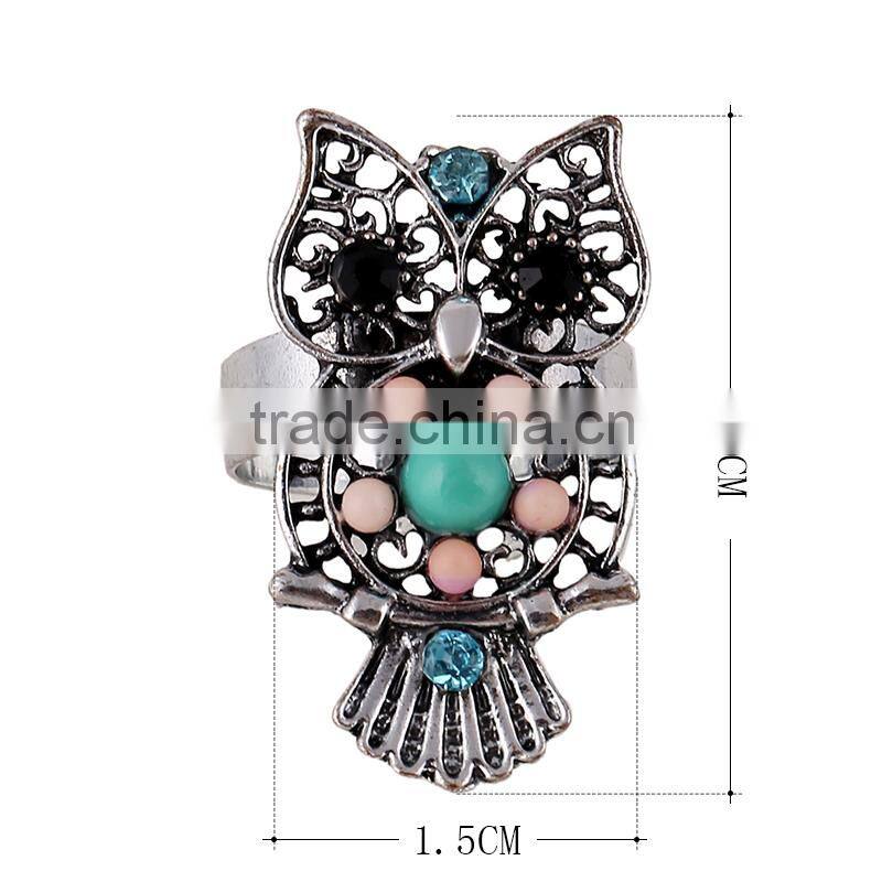 Latest Arrival CustomJewelry Fashion with Cute Owl Ring