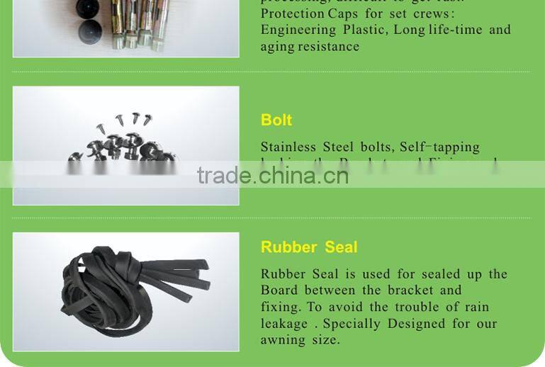 2016 new Euro design outdoor polycarbonate plat iron canopy