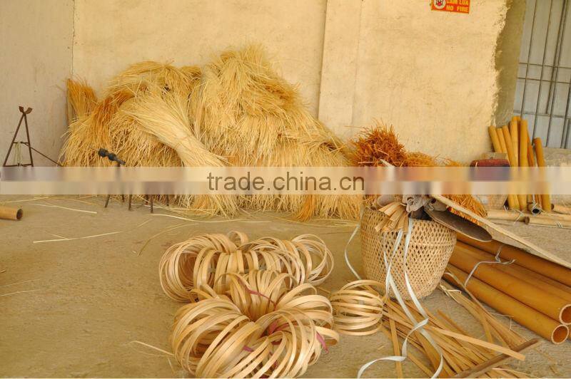 Vietnam manufacturer wicker green flat basket