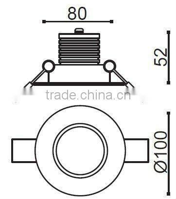 LY8009-1 Anodised aluminum body decorative ceiling light plate