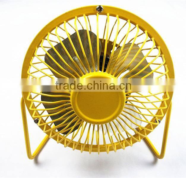 2015 Creative Household Gifts Mute Metal Mini USB Table Fan