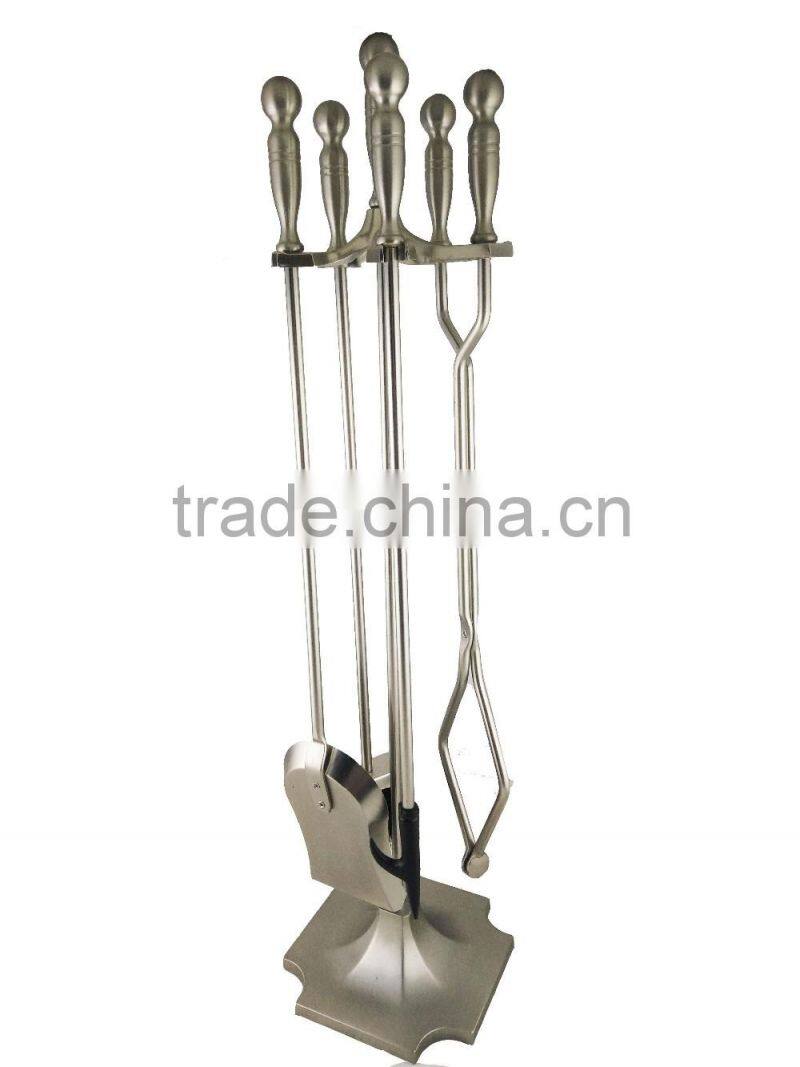 5 piece Fireplace Tool companion sets in Modern black Finish