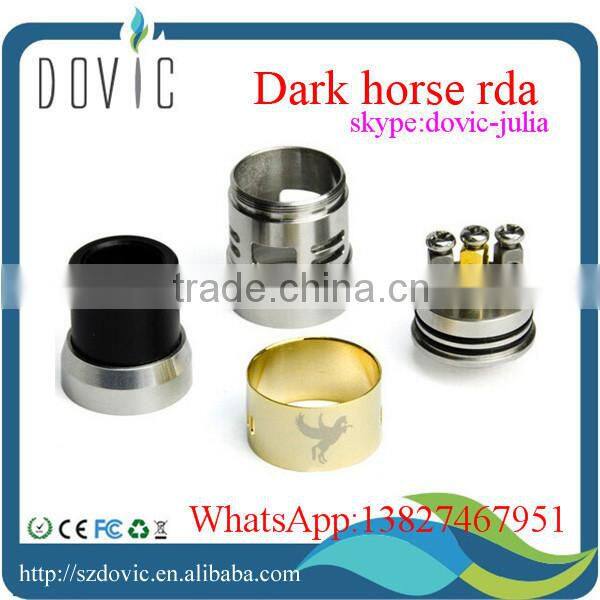 ss black dark horse rda clone atomizer with gold plated positive post