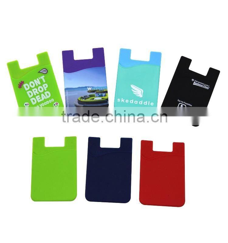 3M Sticker Silicone Smart Wallet,iwallet for Mobile Phone Silicone Card Holder