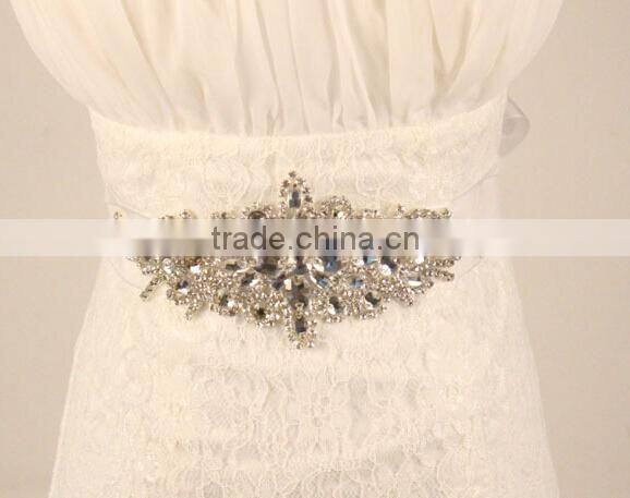 Crystal Mesh Fabric Rhinestone Trim Crystal Appliques for Wedding Dresses Sash Belt/Headband