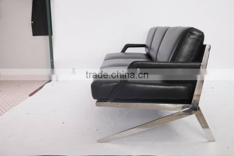 Beautiful top quality genuine leather Italian style living room DS-60 sofa