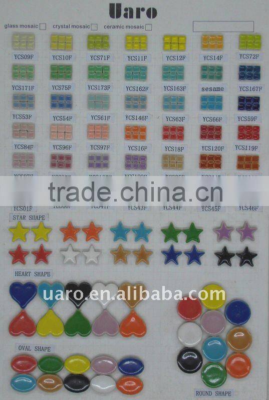 Red colors square shape 5*5mm craft ceramic tile