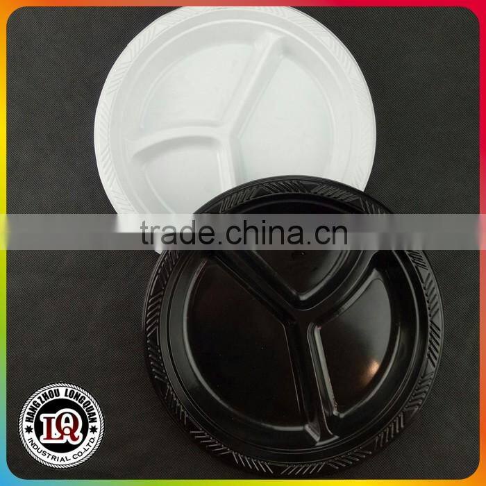 Cheap Disposable 3 Compartment Plastic Plate
