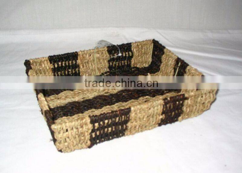 Handwoven seagrass storage basket